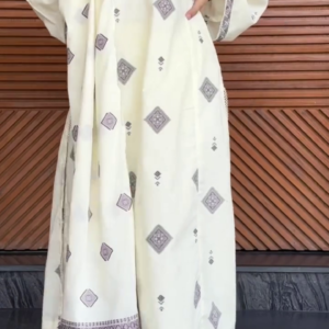 ✨ Elegant Ivory Grace Printed 3-Piece Suit Set – Premium Modest Wear | XXS to XXL | Multiple Colors & Designs Available ✨